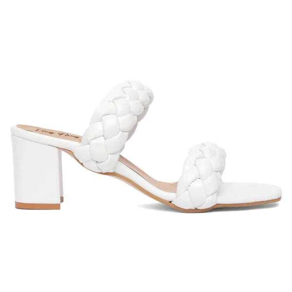 Braided Strap Sandals - White - Image 3