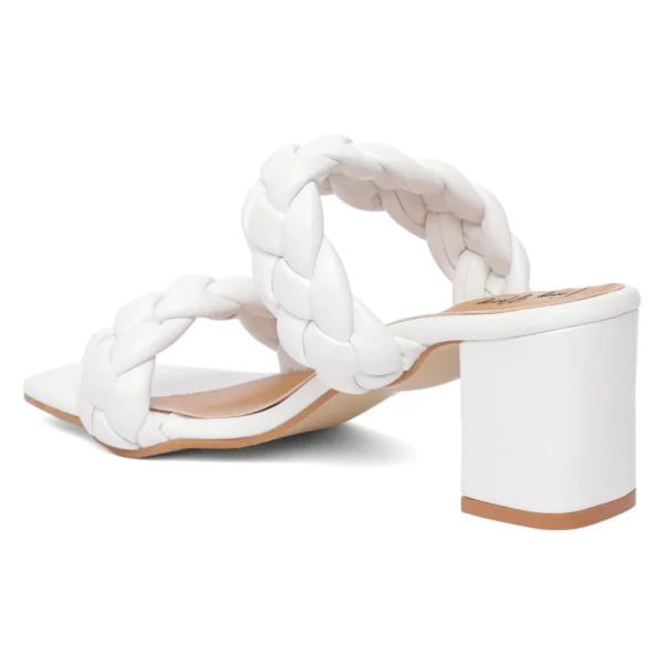 Braided Strap Sandals - White - Image 5