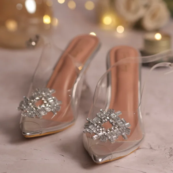 Rhinestone Diamond Broach Heels