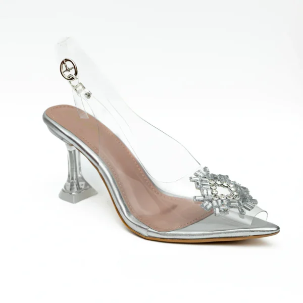 Rhinestone Diamond Broach Heels - Image 2