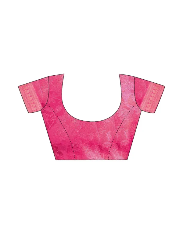 Pink Silk Printed Saree