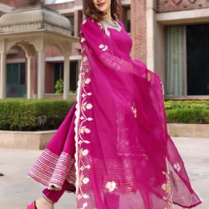 Sparkling Purple Gotapatti Suit Set